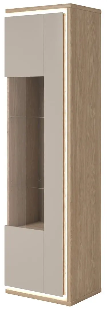 Витрина Helvetia Dore 1D 55 cm (Oiled Oak/Cashmere)