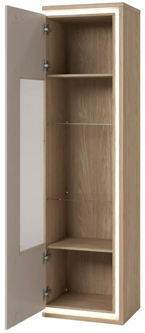 Витрина Helvetia Dore 1D 55 cm (Oiled Oak/Cashmere)
