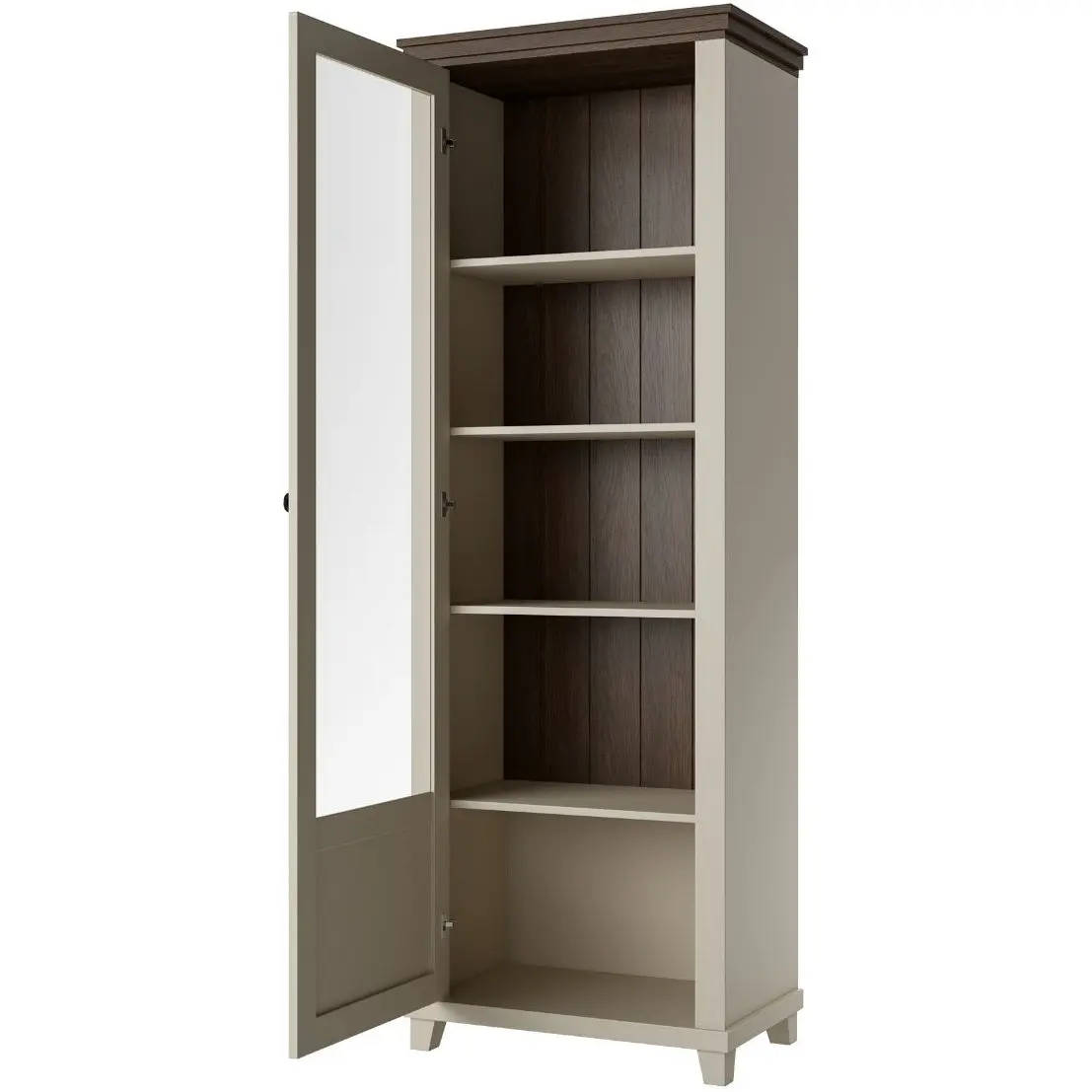 Витрина Helvetia Evora 24D1JU05 (Light beige/Dunin oak) - 5
