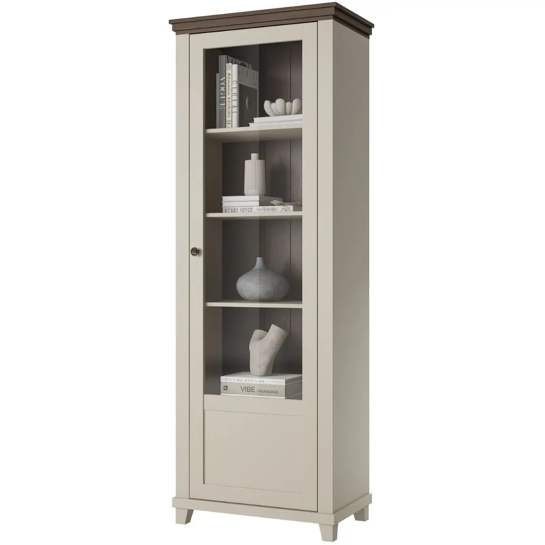 Витрина Helvetia Evora 24D1JU06 (Light beige/Dunin oak) - 3