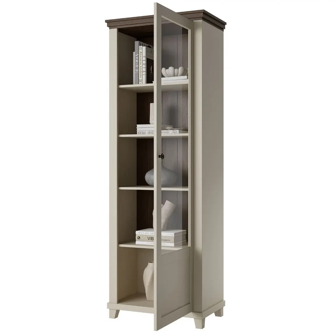 Витрина Helvetia Evora 24D1JU06 (Light beige/Dunin oak) - 6
