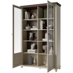 Витрина Helvetia Evora 24D1JU13 (Light beige/Dunin oak) Thumb