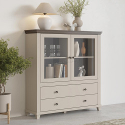 Vitrina Helvetia Evora 24D1JU46 (Light Beige/Dunin Oak)