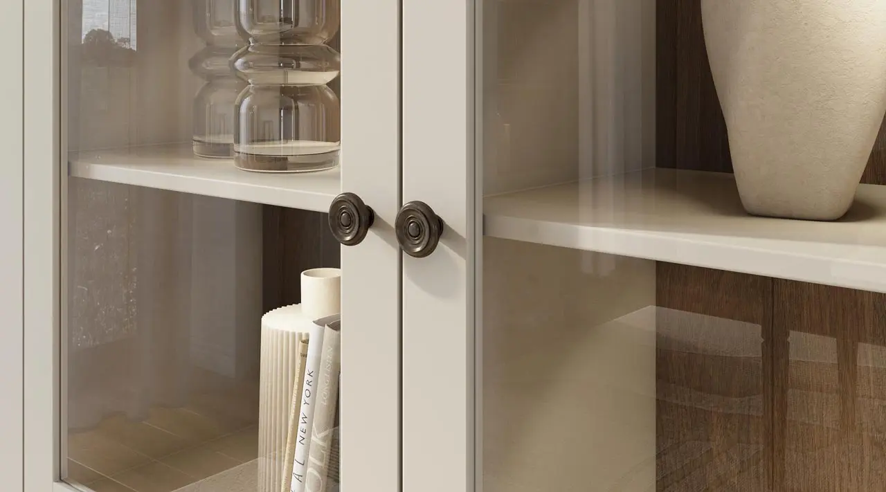 Vitrina Helvetia Evora 24D1JU46 (Light Beige/Dunin Oak) - 7
