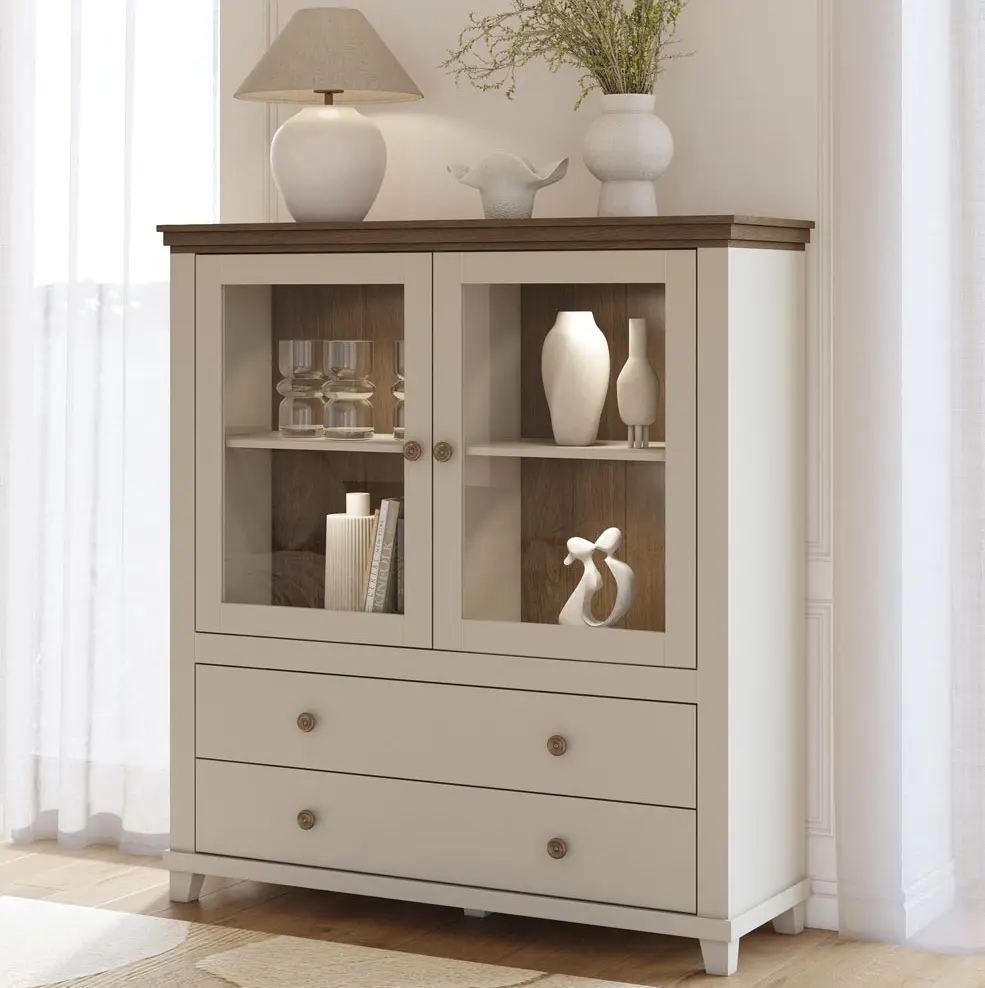 Vitrina Helvetia Evora 24D1JU46 (Light Beige/Dunin Oak) - 9