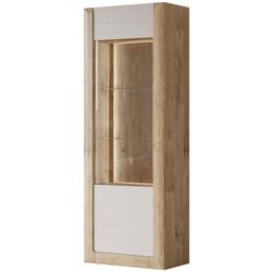 Vitrina Helvetia Kasai 1D (Gold Oak/Cashmere) Thumb