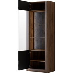 Витрина Helvetia Kasai 1D (Walnut/Black Gloss) Thumb