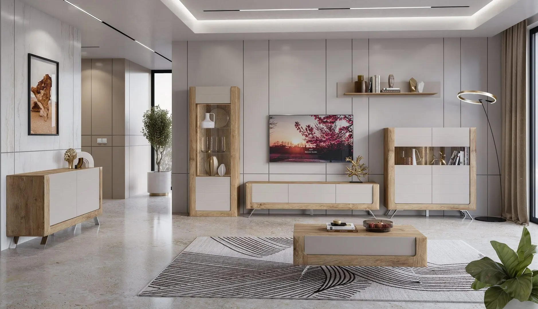 Tumba Helvetia Kasai 2D 136 (Gold Oak/Cashmere)