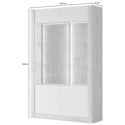 Vitrina Helvetia Kasai 2D (Gold Oak/Cashmere) Thumb