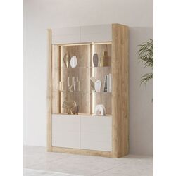 Витрина Helvetia Kasai 2D (Gold Oak/Cashmere)