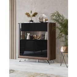 Tumba Helvetia Kasai 2D (Walnut/Black Gloss)
