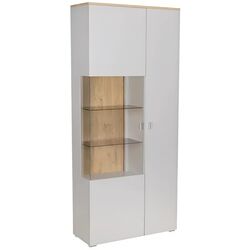 Vitrina Helvetia Sambuca 2D 90 cm (Evoke Oak/Grey) Thumb