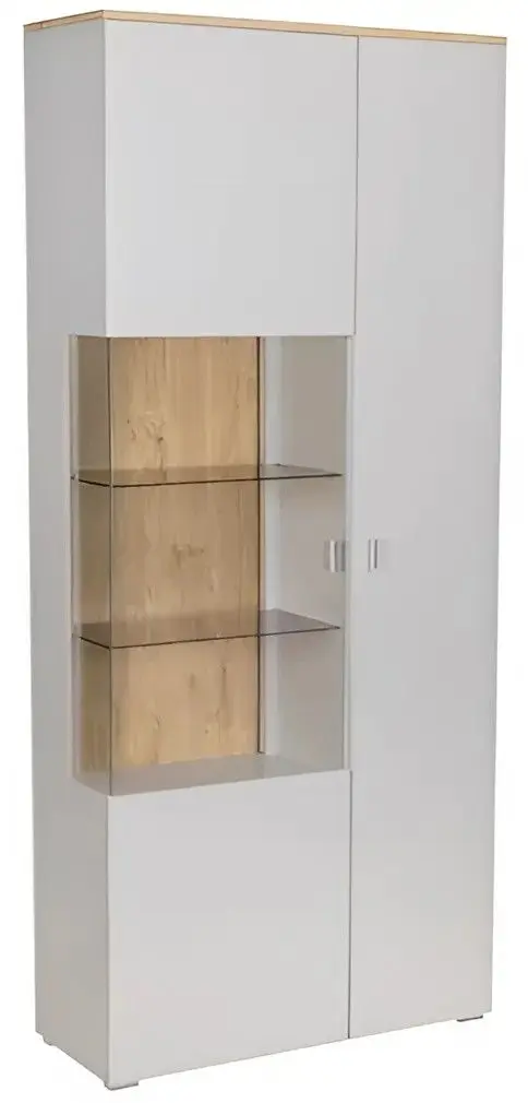 Vitrina Helvetia Sambuca 2D 90 cm (Evoke Oak/Grey)