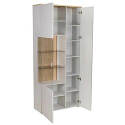 Vitrina Helvetia Sambuca 2D 90 cm (Evoke Oak/Grey) Thumb