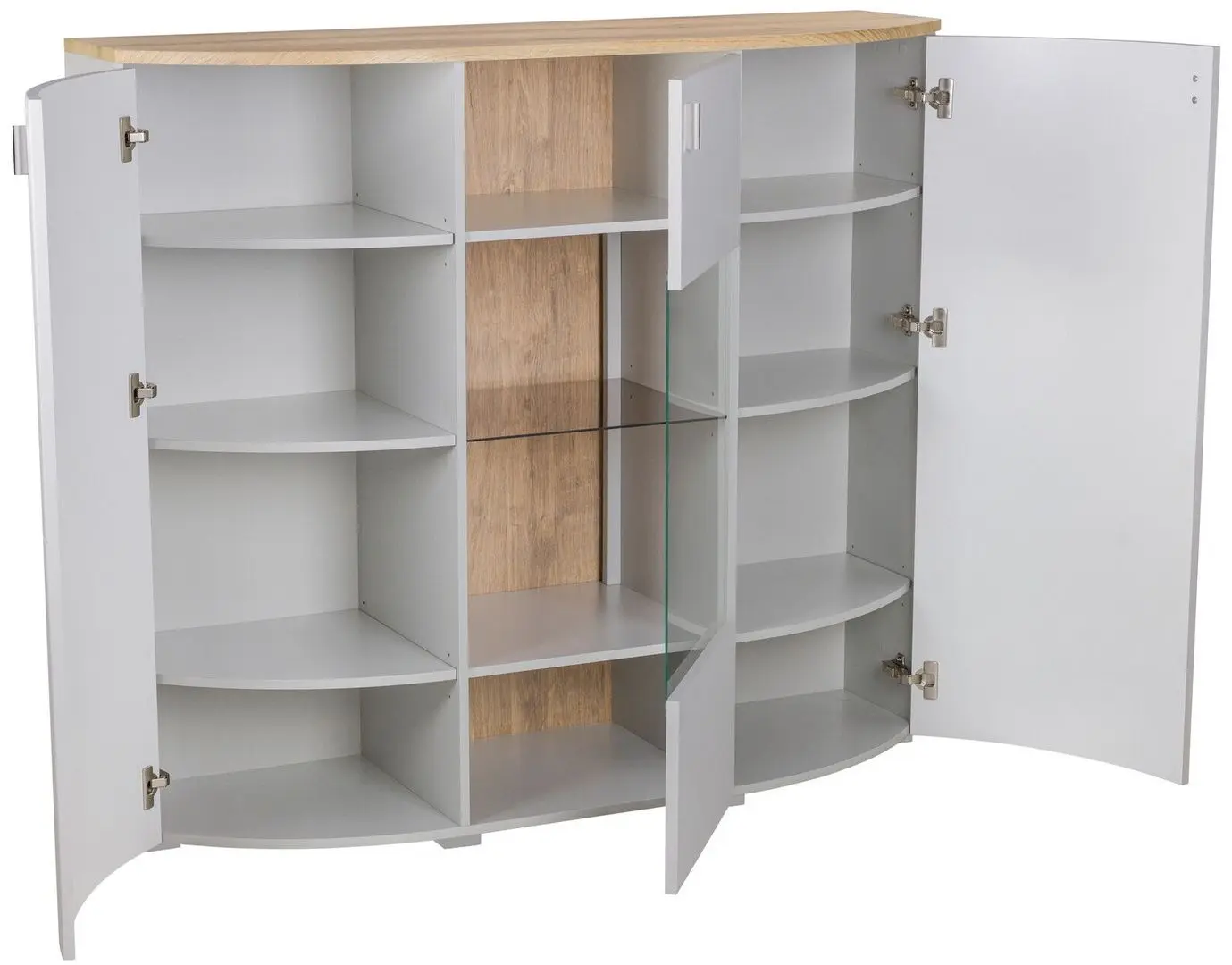 Vitrina Helvetia Sambuca 3D (Evoke Oak/Grey)