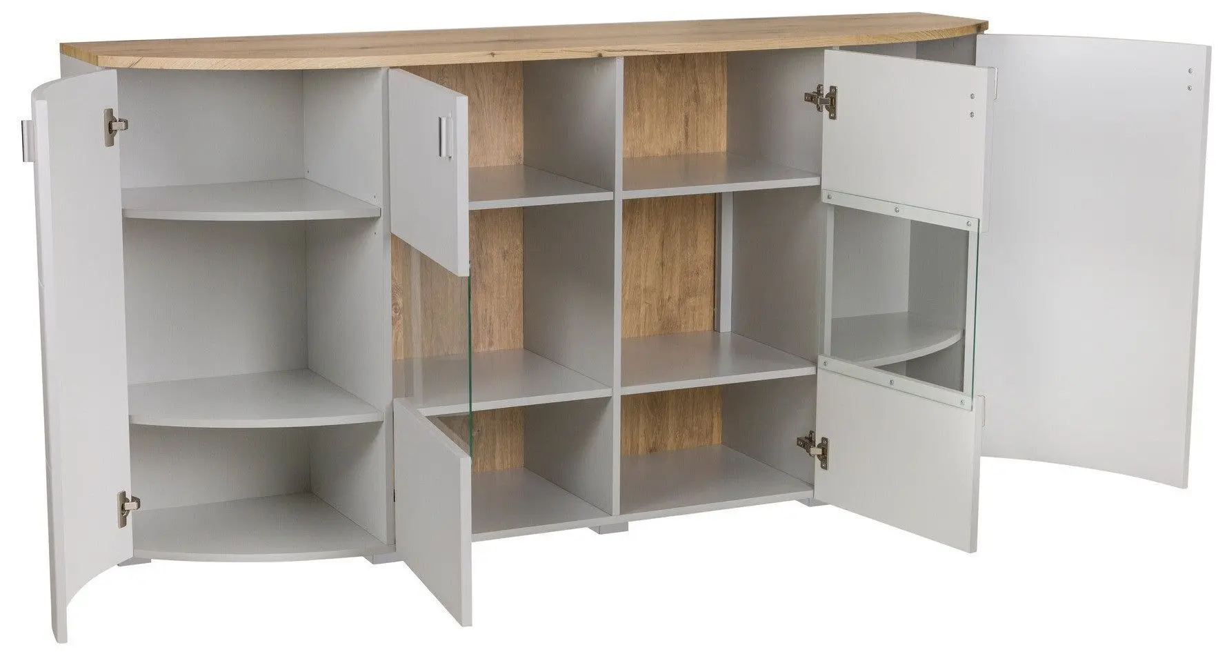 Vitrina Helvetia Sambuca 4D (Evoke Oak/Grey)