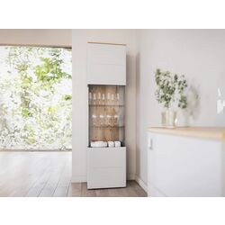 Vitrina Helvetia Sambuca R/L 1D 55 cm (Evoke Oak/Grey)