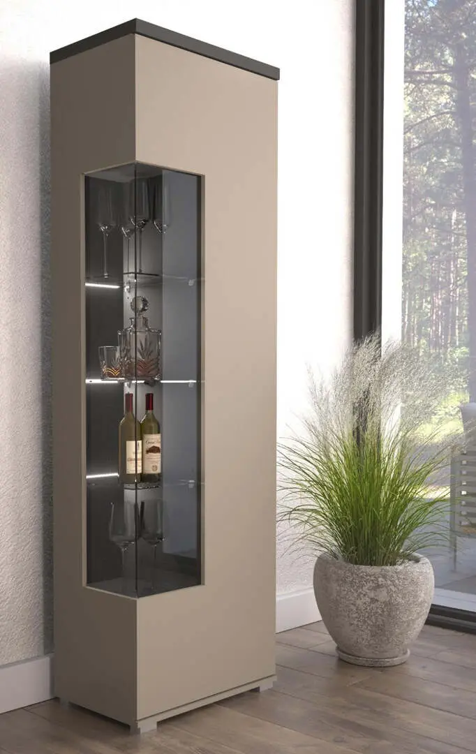 Vitrina Helvetia Serio 1D R/L (Congo/Anthracite)