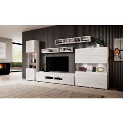 Витрина Helvetia Toledo №05 1D (White/White Gloss) Thumb