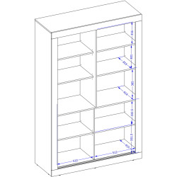 Витрина Helvetia Tudor 24WSNZ12 4D (Samdal Oak/Black Matte) Thumb