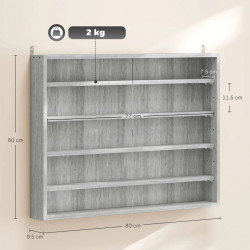 Vitrina Homcom 833-761GY (Grey) Thumb