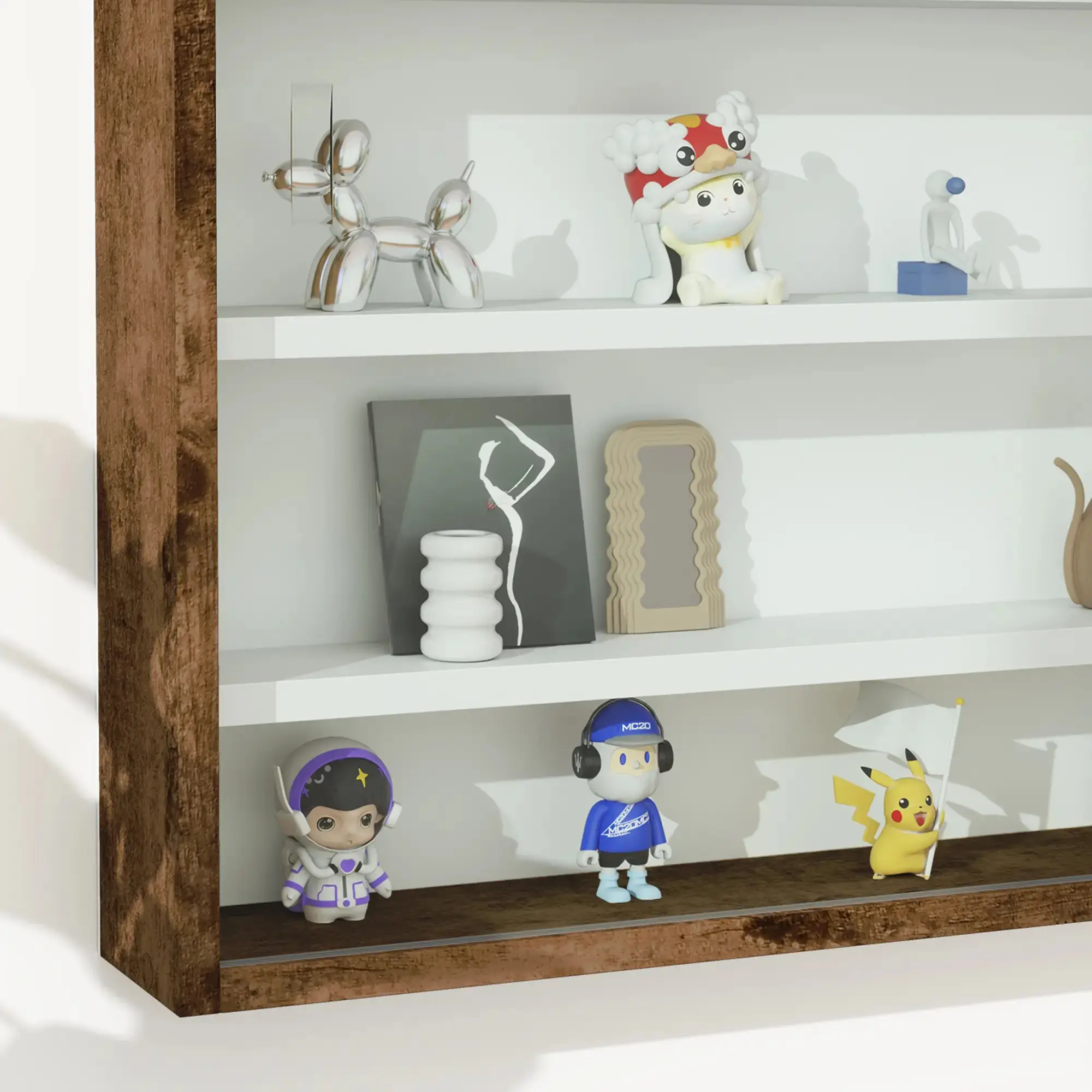 Vitrina Homcom 833-761V00RB (Rustic Brown) - 7