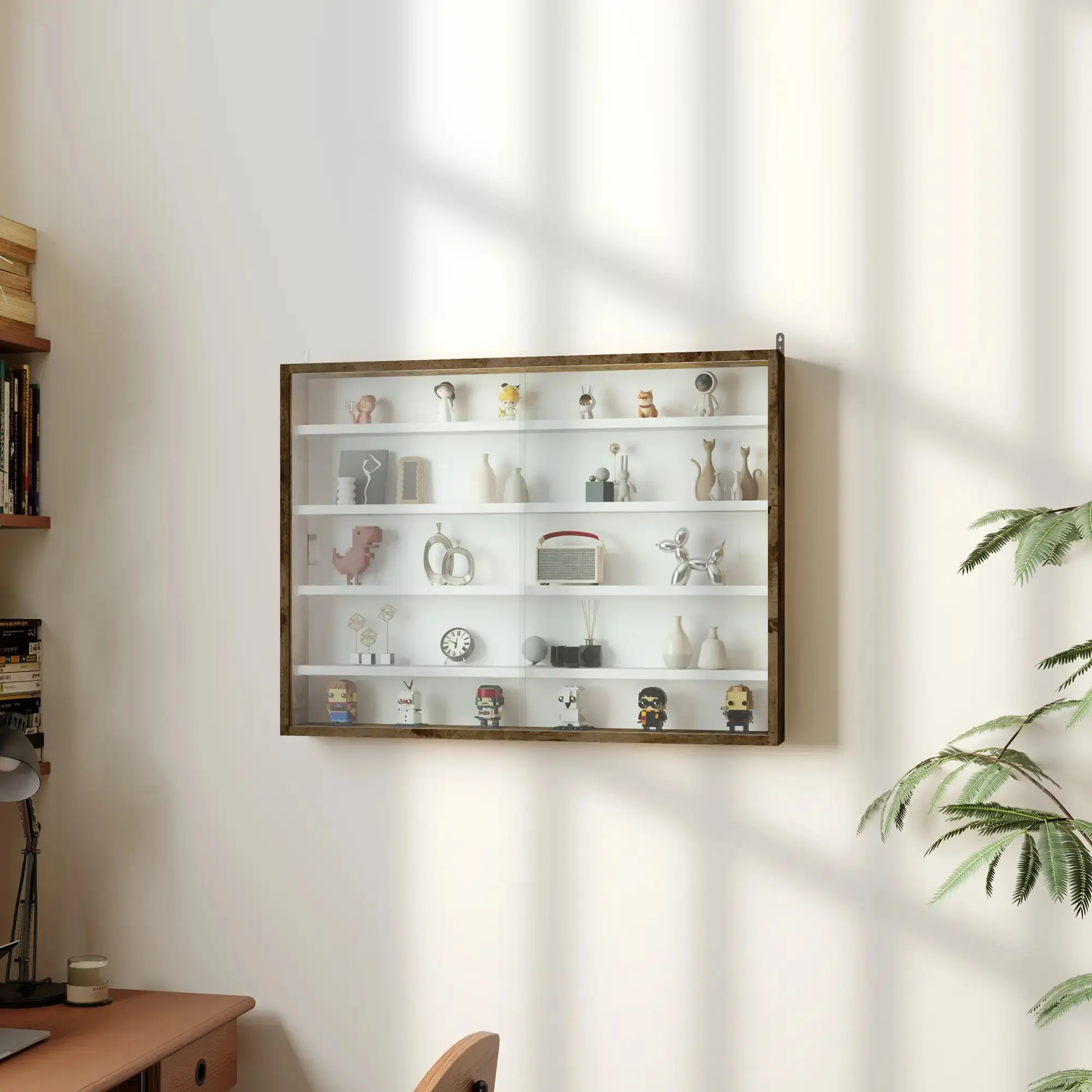 Vitrina Homcom 833-761V00RB (Rustic Brown) - 8