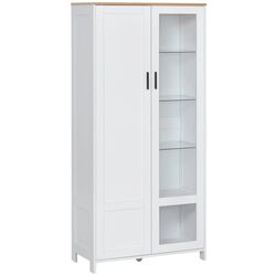 Vitrina Homcom 835-652 76x36x160 cm (White/Natural Oak) Thumb