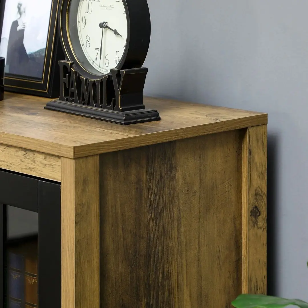 Витрина Homcom 838-343V00BN 60x35x120 cm (Brown/Black)