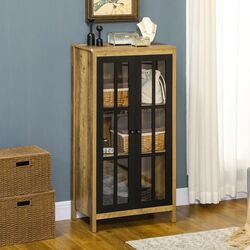 Витрина Homcom 838-343V00BN 60x35x120 cm (Brown/Black) Thumb