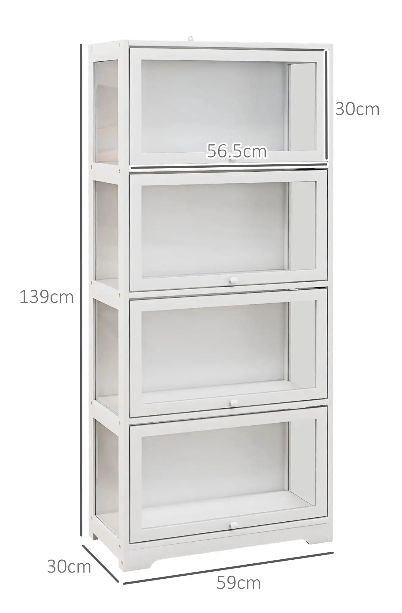Vitrina Homcom 838-450V00WT (White) - 3