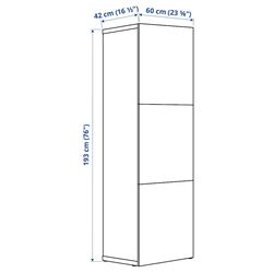 Dulap Ikea Besta 60x42x193 (Aspect Stejar Antichizat/Lappviken Aspect Stejar Antichizat) Thumb