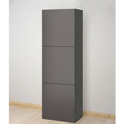 Шкаф Ikea Besta дверцы/полки 60x42x193 (Темно-серый/Лаппвикен Темно-серый)