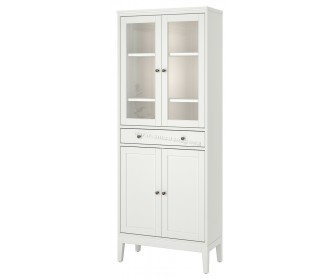 Шкаф-витрина Ikea Idanas 81x39x211 (Белый)