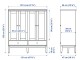 Шкаф-витрина Ikea Idanas стеклянные дверцы 121x50x135 (Темно-коричневый)