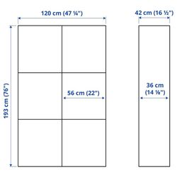 Vitrina Ikea Besta 120x42x193 (Aspect Stejar Antichizat/Hanviken Aspect Stejar Antichizat) Thumb
