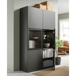 Vitrina Ikea Besta 120x42x193 (Gri Inchis Lappviken/Fallsvik Antracit)