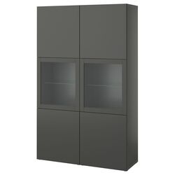 Vitrina Ikea Besta 120x42x193 (Gri Inchis Lappviken/Sindvik Gri Inchis) Thumb