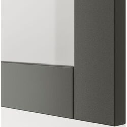 Vitrina Ikea Besta/Lappviken/Sindvik sina sertar cu inchidere lina 60x42x193 (Gri Inchis) Thumb
