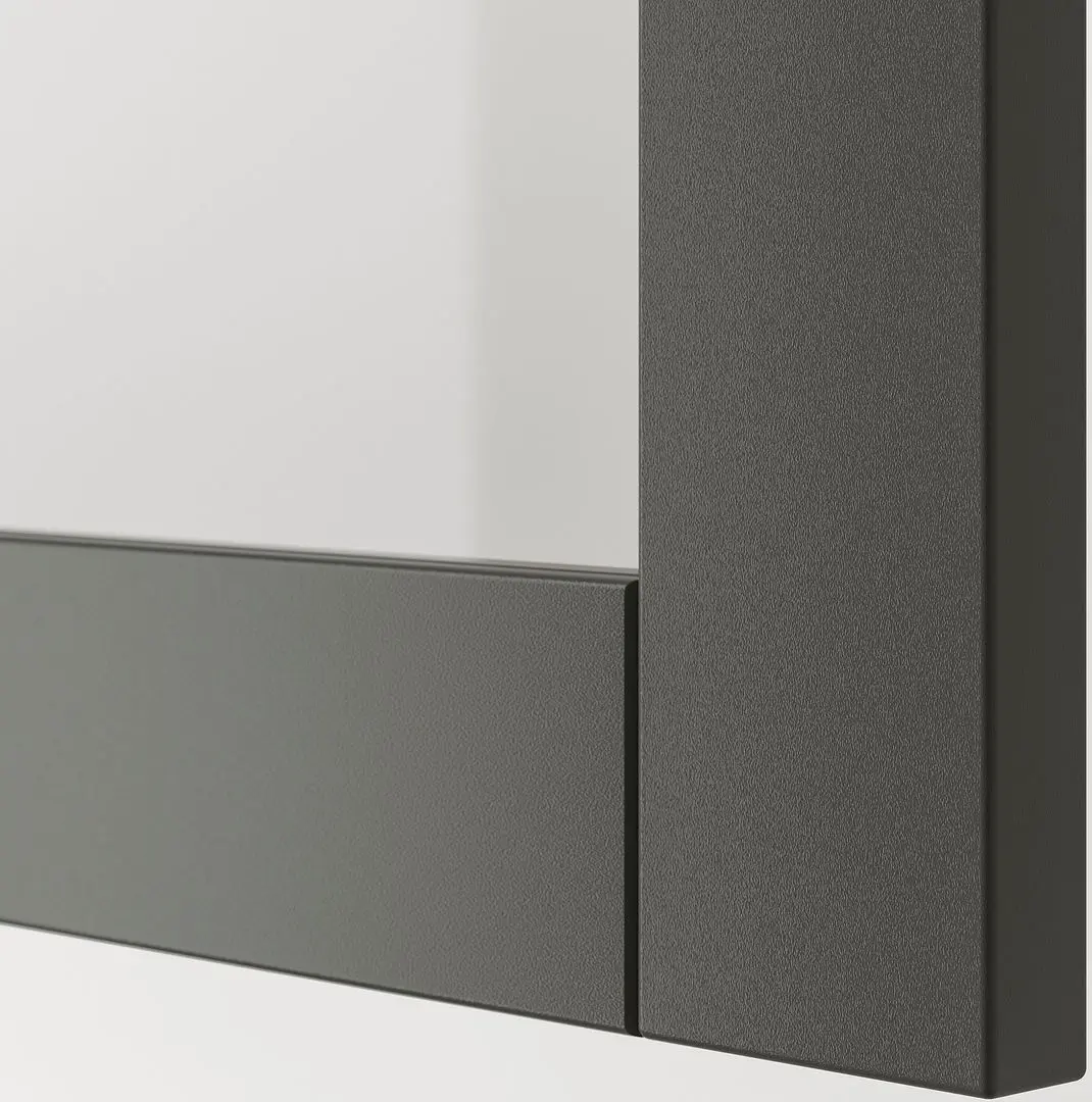 Vitrina Ikea Besta/Lappviken/Sindvik sina sertar cu inchidere lina 60x42x193 (Gri Inchis)