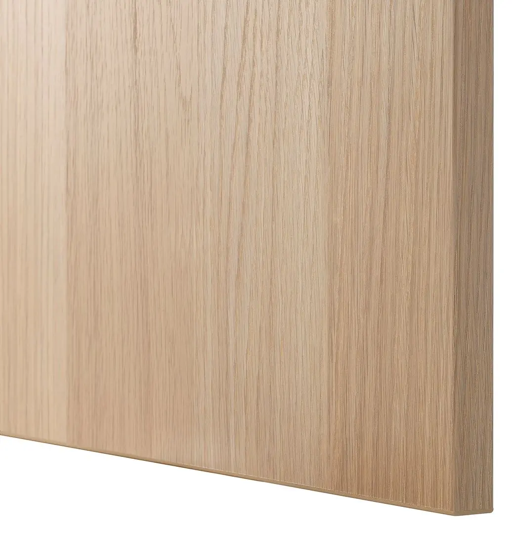 Vitrina Ikea Besta/Lappviken glisiera sertar cu sistem apasare 60x42x193 (Stejar Antichizat/Stejar Alb) - 3