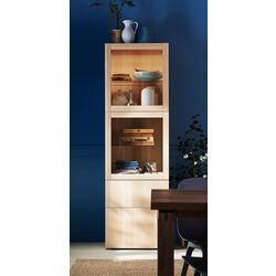 Vitrina Ikea Besta/Lappviken glisiera sertar cu sistem apasare 60x42x193 (Stejar Antichizat/Stejar Alb) Thumb