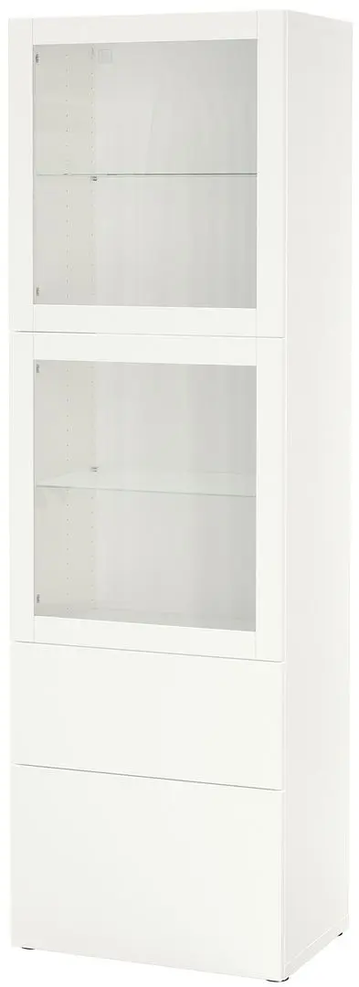 Vitrina Ikea Besta/Lappviken sina sertar cu inchidere lina 60x42x193 (Alb)