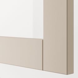 Витрина Ikea Besta/Lappviken ящик с плавно-закрывающимися направляющими 60x42x193 (Белый/Светлый Серо-Бежевый) Thumb