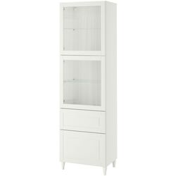 Vitrina Ikea Besta/Smeviken/Ostvik/Kabbarp sina sertar cu inchidere lina 60x42x202 (Alb) Thumb