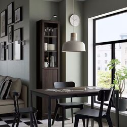 Penal-vitrina Ikea Billy/Oxberg panou/usa sticla 40x30x202 (Maro Inchis Aspect Stejar) Thumb