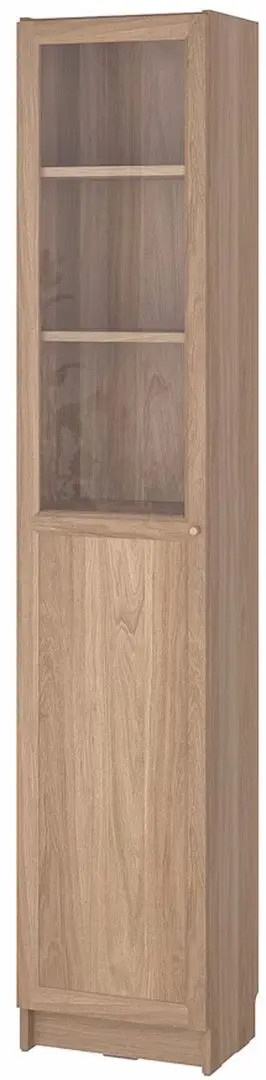 Penal-vitrina Ikea Billy/Oxberg panou/usa sticla 40x30x202 (Aspect Stejar)