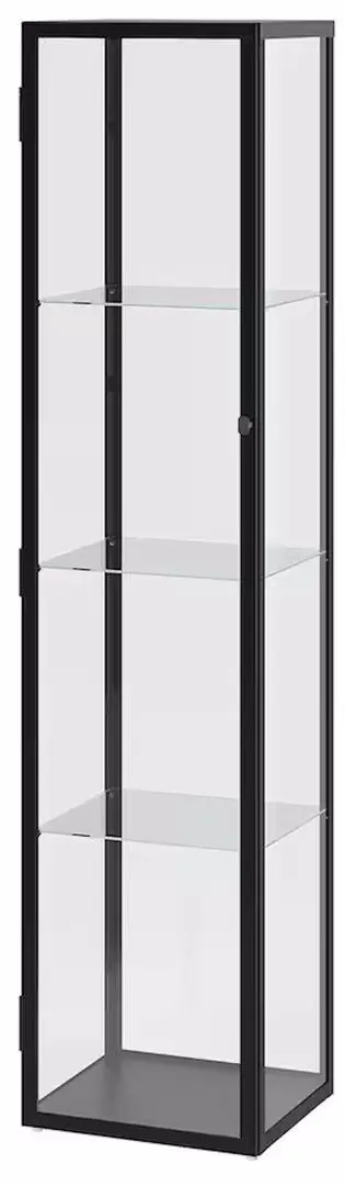 Vitrina Ikea Blaliden/Strimsav usi stical/iluminat 35x32x151 (Negru)