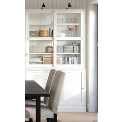 Vitrina Ikea Havsta usi de sticla 121x35x123 (Alb)