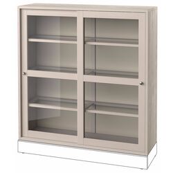 Vitrina Ikea Havsta usi de sticla 121x35x123 (Gri-Bej) Thumb